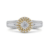 10 Kt White & Yellow Gold Luminous Ring Ring