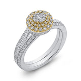 10 Kt White & Yellow Gold Luminous Ring Ring