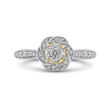 10 Kt White & Yellow Gold Luminous Ring Ring