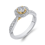 10 Kt White & Yellow Gold Luminous Ring Ring