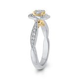 10 Kt White & Yellow Gold Luminous Ring Ring