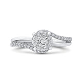 14 Kt White Gold Luminous Ring Engagement Ring