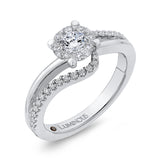14 Kt White Gold Luminous Ring Engagement Ring