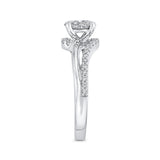14 Kt White Gold Luminous Ring Engagement Ring