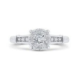 14 Kt White Gold Luminous Ring Engagement Ring