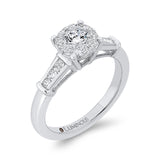 14 Kt White Gold Luminous Ring Engagement Ring