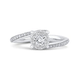 14 Kt White Gold Luminous Ring Engagement Ring