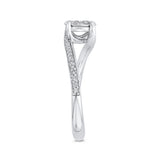 14 Kt White Gold Luminous Ring Engagement Ring