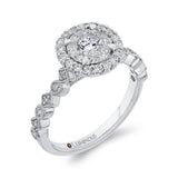 14 Kt White Gold Luminous Ring Engagement Ring