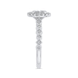 14 Kt White Gold Luminous Ring Engagement Ring
