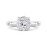 14 Kt White Gold Luminous Ring Engagement Ring