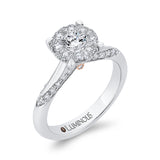 14 Kt White Gold Luminous Ring Engagement Ring