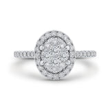 14 Kt White & Rose Gold Luminous Ring Engagement Ring