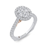 14 Kt White & Rose Gold Luminous Ring Engagement Ring
