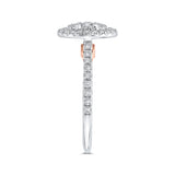 14 Kt White & Rose Gold Luminous Ring Engagement Ring