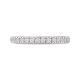 14 Kt White & Rose Gold Carizza Bridal Wedding Band
