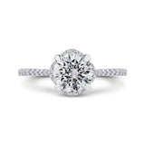 14 Kt White Gold Carizza Bridal Engagement Ring