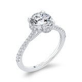 14 Kt White Gold Carizza Bridal Engagement Ring