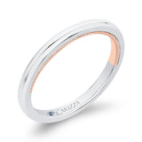 14 Kt White & Rose Gold Carizza Bridal Wedding Band