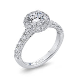 14 Kt White Gold Carizza Bridal Engagement Ring