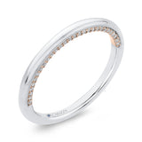 14 Kt White & Rose Gold Carizza Bridal Wedding Band