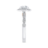 14 Kt White & Rose Gold Luminous Bridal Engagement Ring