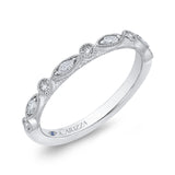 14 Kt White Gold Carizza Bridal Wedding Band
