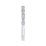 14 Kt White Gold Carizza Bridal Wedding Band
