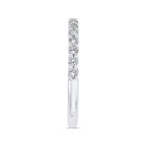 14 Kt White Gold Carizza Bridal Wedding Band