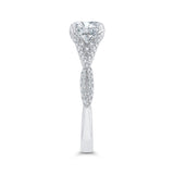 14 Kt White Gold Carizza Bridal Engagement Ring