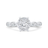 14 Kt White Gold Luminous Ring Engagement Ring