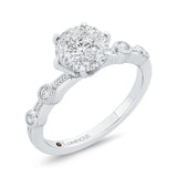 14 Kt White Gold Luminous Ring Engagement Ring