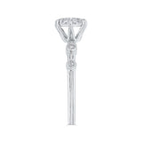 14 Kt White Gold Luminous Ring Engagement Ring