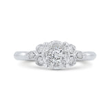 14 Kt White Gold Luminous Ring Engagement Ring