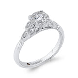 14 Kt White Gold Luminous Ring Engagement Ring