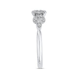 14 Kt White Gold Luminous Ring Engagement Ring