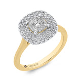 14 Kt Yellow & White Gold Luminous Ring Engagement Ring