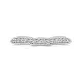 14 Kt White Gold Luminous Ring Wedding Band