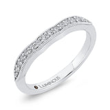 14 Kt White Gold Luminous Ring Wedding Band
