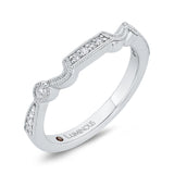 14 Kt White Gold Luminous Ring Wedding Band