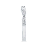 14 Kt White Gold Luminous Ring Wedding Band