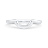 14 Kt White Gold Luminous Ring Wedding Band