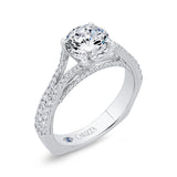 14 Kt White Gold Carizza Bridal Engagement Ring