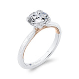 14 Kt White & Rose Gold Carizza Bridal Engagement Ring