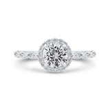 14 Kt White & Rose Gold Carizza Bridal Engagement Ring