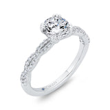14 Kt White Gold Carizza Bridal Engagement Ring