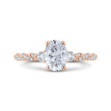 14 Kt Rose Gold Carizza Bridal Engagement Ring