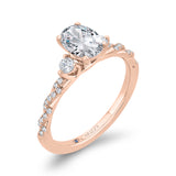 14 Kt Rose Gold Carizza Bridal Engagement Ring
