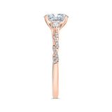 14 Kt Rose Gold Carizza Bridal Engagement Ring