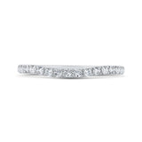14 Kt White Gold Carizza Bridal Wedding Band